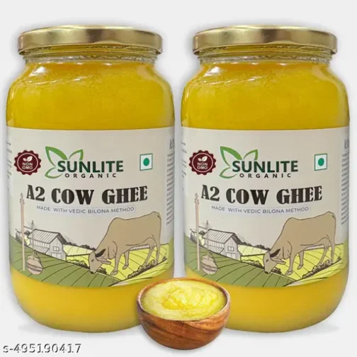 Sunlite Organic A2 Desi Cow Ghee 500g (Pack of 2) Pure & Natural